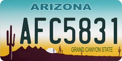 AZ license plate AFC5831