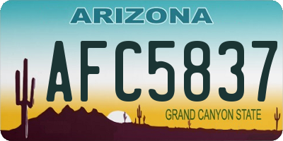 AZ license plate AFC5837
