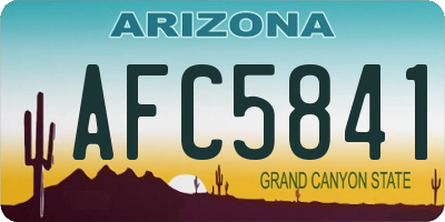 AZ license plate AFC5841