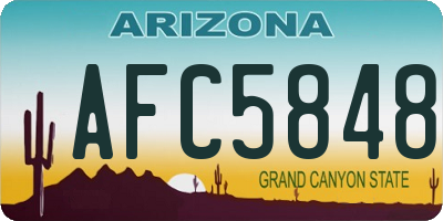 AZ license plate AFC5848