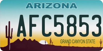 AZ license plate AFC5853