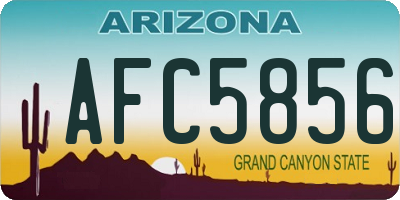 AZ license plate AFC5856
