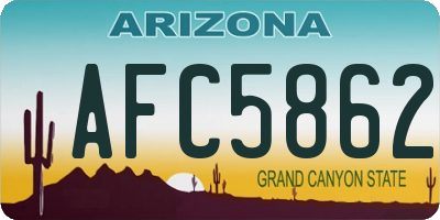AZ license plate AFC5862