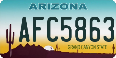 AZ license plate AFC5863