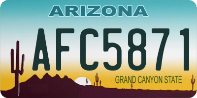 AZ license plate AFC5871