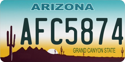 AZ license plate AFC5874