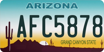 AZ license plate AFC5878