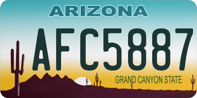 AZ license plate AFC5887