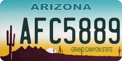 AZ license plate AFC5889