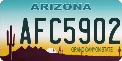 AZ license plate AFC5902