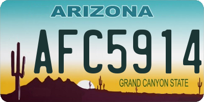 AZ license plate AFC5914