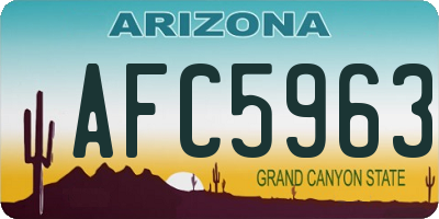 AZ license plate AFC5963
