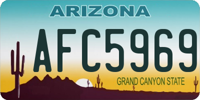 AZ license plate AFC5969