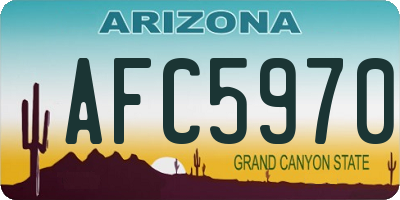 AZ license plate AFC5970
