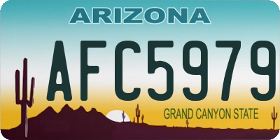 AZ license plate AFC5979