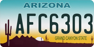 AZ license plate AFC6303