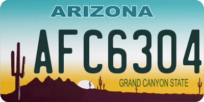 AZ license plate AFC6304