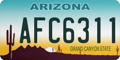 AZ license plate AFC6311