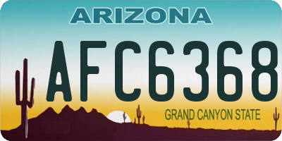 AZ license plate AFC6368