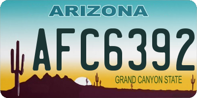 AZ license plate AFC6392