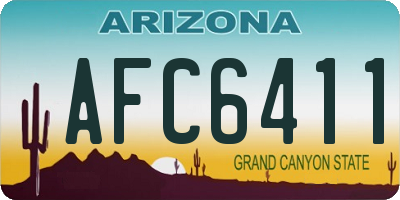 AZ license plate AFC6411