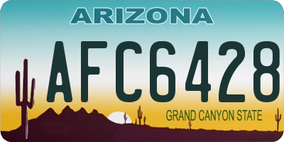 AZ license plate AFC6428