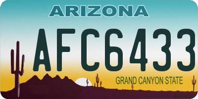 AZ license plate AFC6433