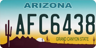 AZ license plate AFC6438