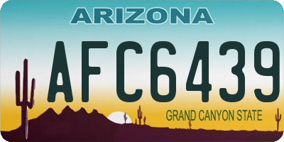 AZ license plate AFC6439