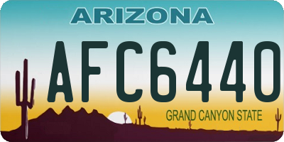 AZ license plate AFC6440