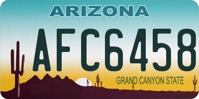 AZ license plate AFC6458