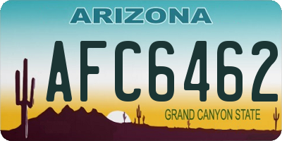 AZ license plate AFC6462