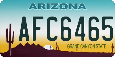 AZ license plate AFC6465