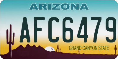 AZ license plate AFC6479