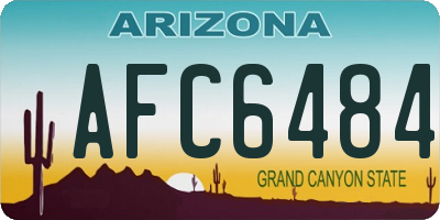 AZ license plate AFC6484