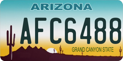 AZ license plate AFC6488