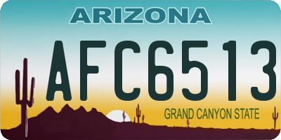 AZ license plate AFC6513