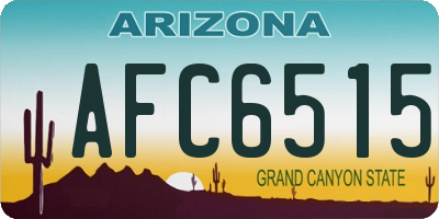 AZ license plate AFC6515