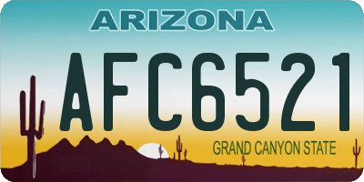 AZ license plate AFC6521