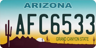AZ license plate AFC6533