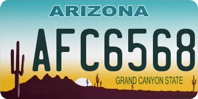 AZ license plate AFC6568