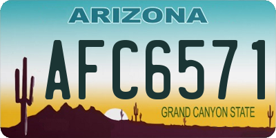 AZ license plate AFC6571