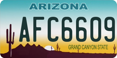 AZ license plate AFC6609