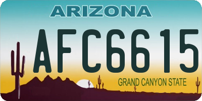 AZ license plate AFC6615