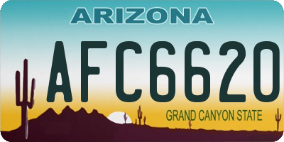 AZ license plate AFC6620