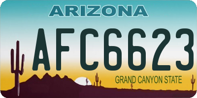 AZ license plate AFC6623