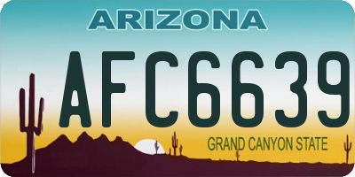 AZ license plate AFC6639