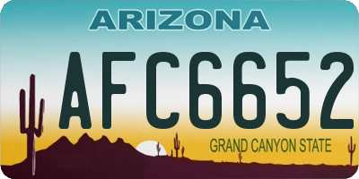 AZ license plate AFC6652