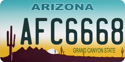 AZ license plate AFC6668
