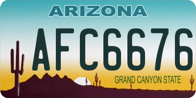 AZ license plate AFC6676